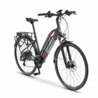 Oxygen S-Cross ST MKII  Step Through Electric Hybrid Bike – 24 Speed, Black
