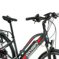 Oxygen S-Cross ST MKII  Step Through Electric Hybrid Bike – 24 Speed, Black
