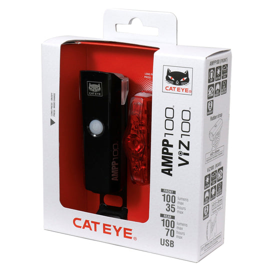 CATEYE - AMPP 100/VIZ 100 Bike Light Set